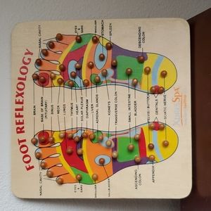 Wooden Foot Massage Board Acupoint Foot Massager Reflexology Chart
